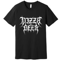 Pizza And Beer Death Metal Black Snack Premium T-Shirt