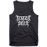 Pizza And Beer Death Metal Black Snack Tank Top