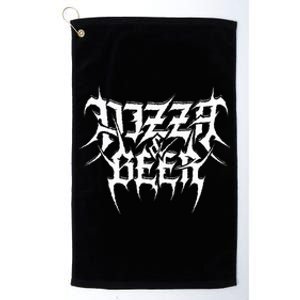 Pizza And Beer Death Metal Black Snack Platinum Collection Golf Towel