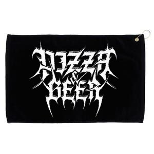 Pizza And Beer Death Metal Black Snack Grommeted Golf Towel