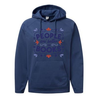 People Are Better In Books Performance Fleece Hoodie