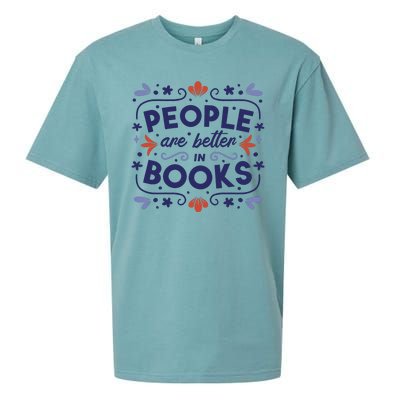 People Are Better In Books Sueded Cloud Jersey T-Shirt