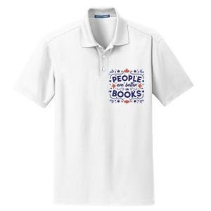 People Are Better In Books Dry Zone Grid Polo