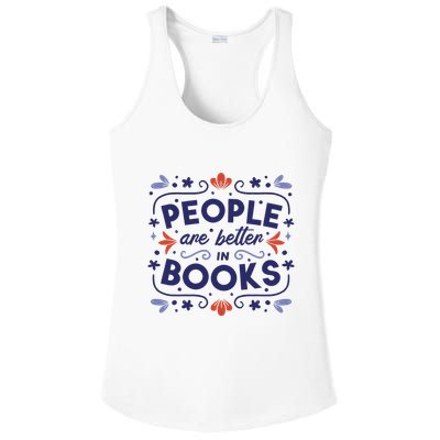 People Are Better In Books Ladies PosiCharge Competitor Racerback Tank