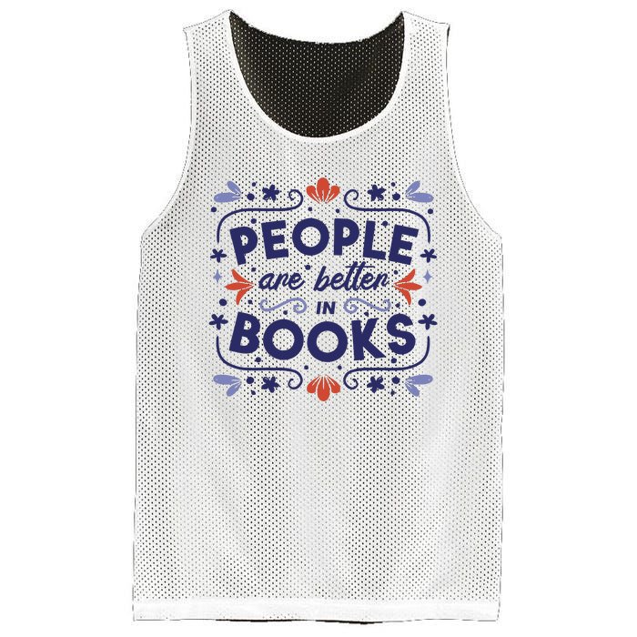 People Are Better In Books Mesh Reversible Basketball Jersey Tank