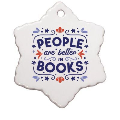 People Are Better In Books Ceramic Star Ornament