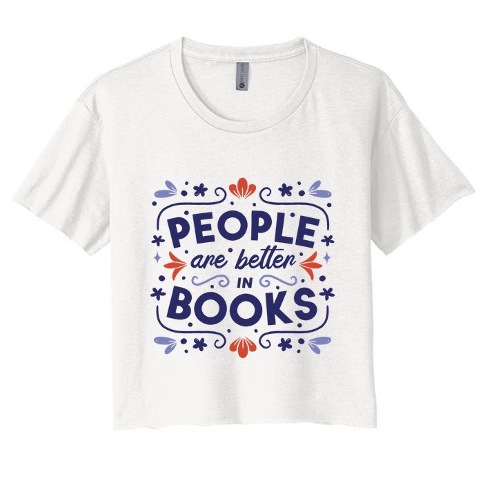 People Are Better In Books Crop Top