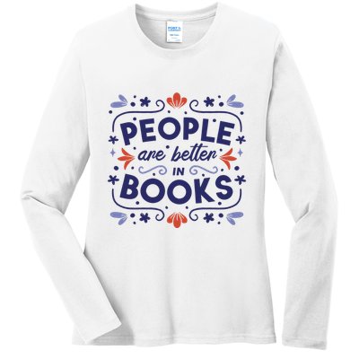 People Are Better In Books Ladies Long Sleeve Shirt