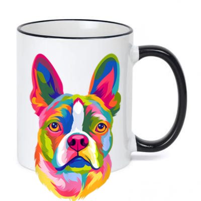 Pop Art Boston Terrier Lover Gift Men Women Dog Terriers 11oz Black Color Changing Mug