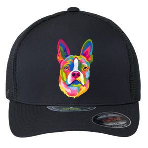 Pop Art Boston Terrier Lover Gift Men Women Dog Terriers Flexfit Unipanel Trucker Cap