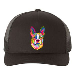 Pop Art Boston Terrier Lover Gift Men Women Dog Terriers Yupoong Adult 5-Panel Trucker Hat