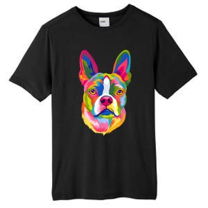 Pop Art Boston Terrier Lover Gift Men Women Dog Terriers Tall Fusion ChromaSoft Performance T-Shirt