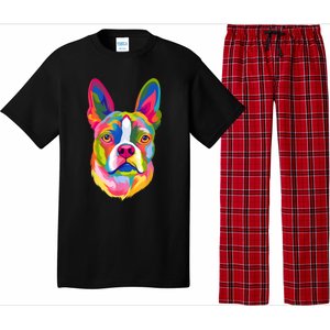 Pop Art Boston Terrier Lover Gift Men Women Dog Terriers Pajama Set