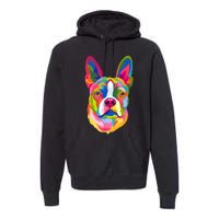 Pop Art Boston Terrier Lover Gift Men Women Dog Terriers Premium Hoodie