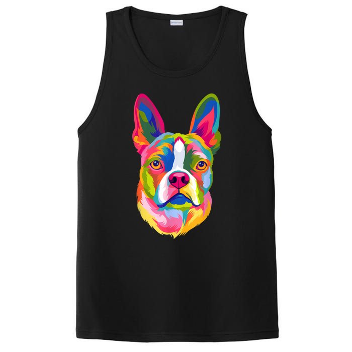 Pop Art Boston Terrier Lover Gift Men Women Dog Terriers PosiCharge Competitor Tank