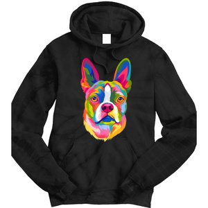 Pop Art Boston Terrier Lover Gift Men Women Dog Terriers Tie Dye Hoodie