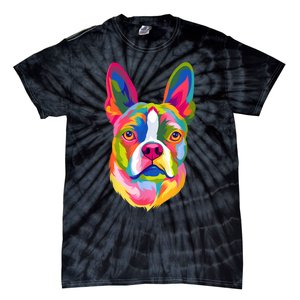 Pop Art Boston Terrier Lover Gift Men Women Dog Terriers Tie-Dye T-Shirt