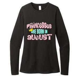 Princesses Are Born August Black Leo Virgo Birthday Gift Womens CVC Long Sleeve Shirt