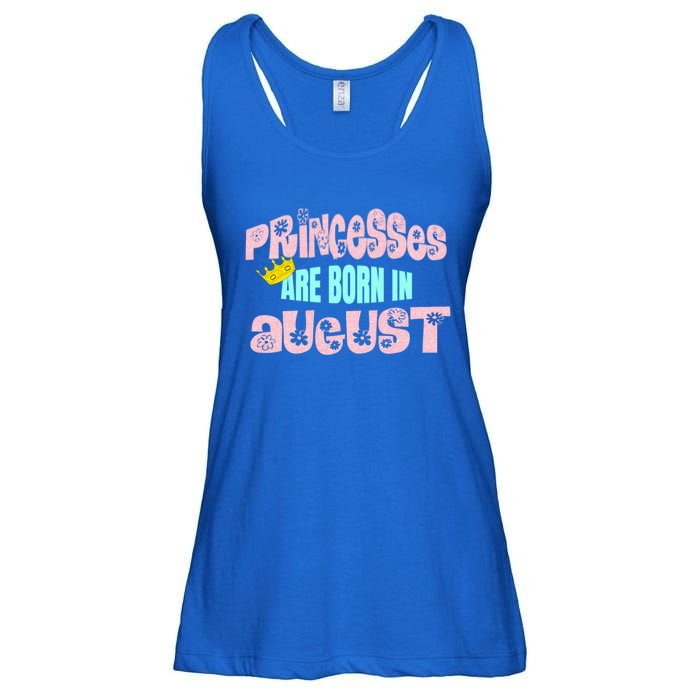 Princesses Are Born August Black Leo Virgo Birthday Gift Ladies Essential Flowy Tank