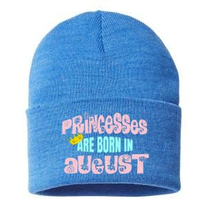 Princesses Are Born August Black Leo Virgo Birthday Gift Sustainable Knit Beanie