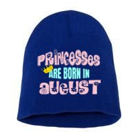 Princesses Are Born August Black Leo Virgo Birthday Gift Short Acrylic Beanie