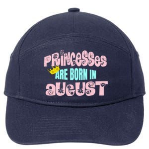 Princesses Are Born August Black Leo Virgo Birthday Gift 7-Panel Snapback Hat