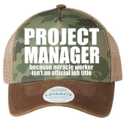 Project Ager Because Miracle Worker Isn't A Job Title Funny Gift Legacy Tie Dye Trucker Hat