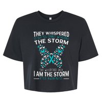 PTSD Awareness Butterfly Posttraumatic Stress Disorder Bella+Canvas Jersey Crop Tee