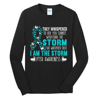 PTSD Awareness Butterfly Posttraumatic Stress Disorder Tall Long Sleeve T-Shirt