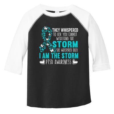 PTSD Awareness Butterfly Posttraumatic Stress Disorder Toddler Fine Jersey T-Shirt