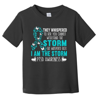 PTSD Awareness Butterfly Posttraumatic Stress Disorder Toddler T-Shirt