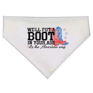 Put A Boot Inyankees Personalized Nameput A Boot In Your Ass Cowgirl 4th Of July USA-Made Doggie Bandana