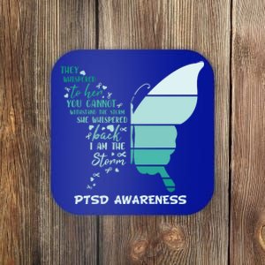 PTSD Awareness Butterfly I Am The Storm Coaster