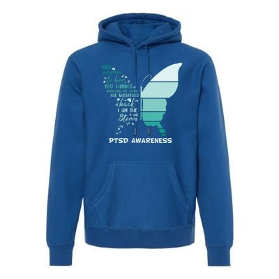 PTSD Awareness Butterfly I Am The Storm Premium Hoodie