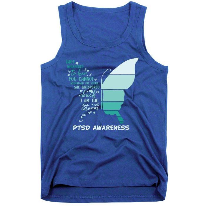 PTSD Awareness Butterfly I Am The Storm Tank Top