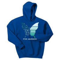 PTSD Awareness Butterfly I Am The Storm Kids Hoodie