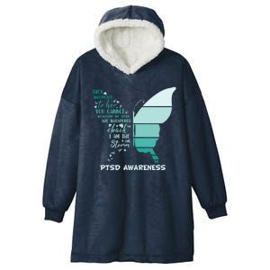 PTSD Awareness Butterfly I Am The Storm Hooded Wearable Blanket