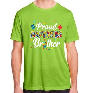 Proud Autism Brother Sibling Autism Awareness Gift Adult ChromaSoft Performance T-Shirt