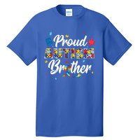 Proud Autism Brother Sibling Autism Awareness Gift Tall T-Shirt