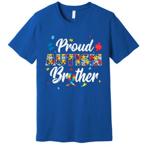 Proud Autism Brother Sibling Autism Awareness Gift Premium T-Shirt