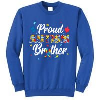 Proud Autism Brother Sibling Autism Awareness Gift Tall Sweatshirt