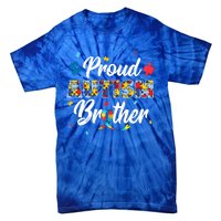 Proud Autism Brother Sibling Autism Awareness Gift Tie-Dye T-Shirt