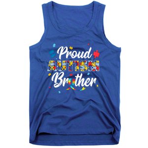 Proud Autism Brother Sibling Autism Awareness Gift Tank Top