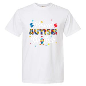 Proud Autism Brother Sibling Autism Awareness Gift Garment-Dyed Heavyweight T-Shirt