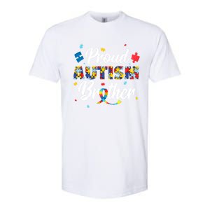 Proud Autism Brother Sibling Autism Awareness Gift Softstyle CVC T-Shirt