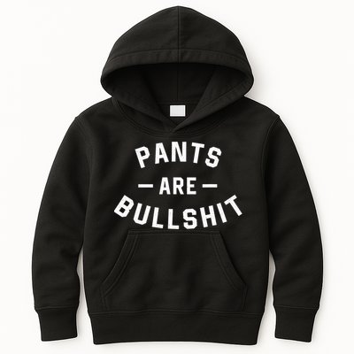 Pants Are Bullshit Funny Sarcastic Kids Hoodie
