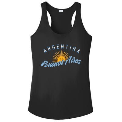 Proud Argentinian Buenos Aires Fan Argentina Country Descent Ladies PosiCharge Competitor Racerback Tank