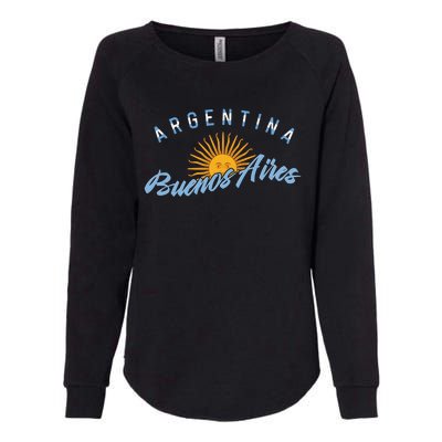 Proud Argentinian Buenos Aires Fan Argentina Country Descent Womens California Wash Sweatshirt