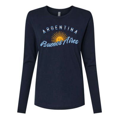 Proud Argentinian Buenos Aires Fan Argentina Country Descent Womens Cotton Relaxed Long Sleeve T-Shirt