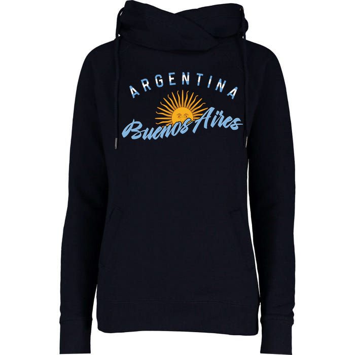 Proud Argentinian Buenos Aires Fan Argentina Country Descent Womens Funnel Neck Pullover Hood